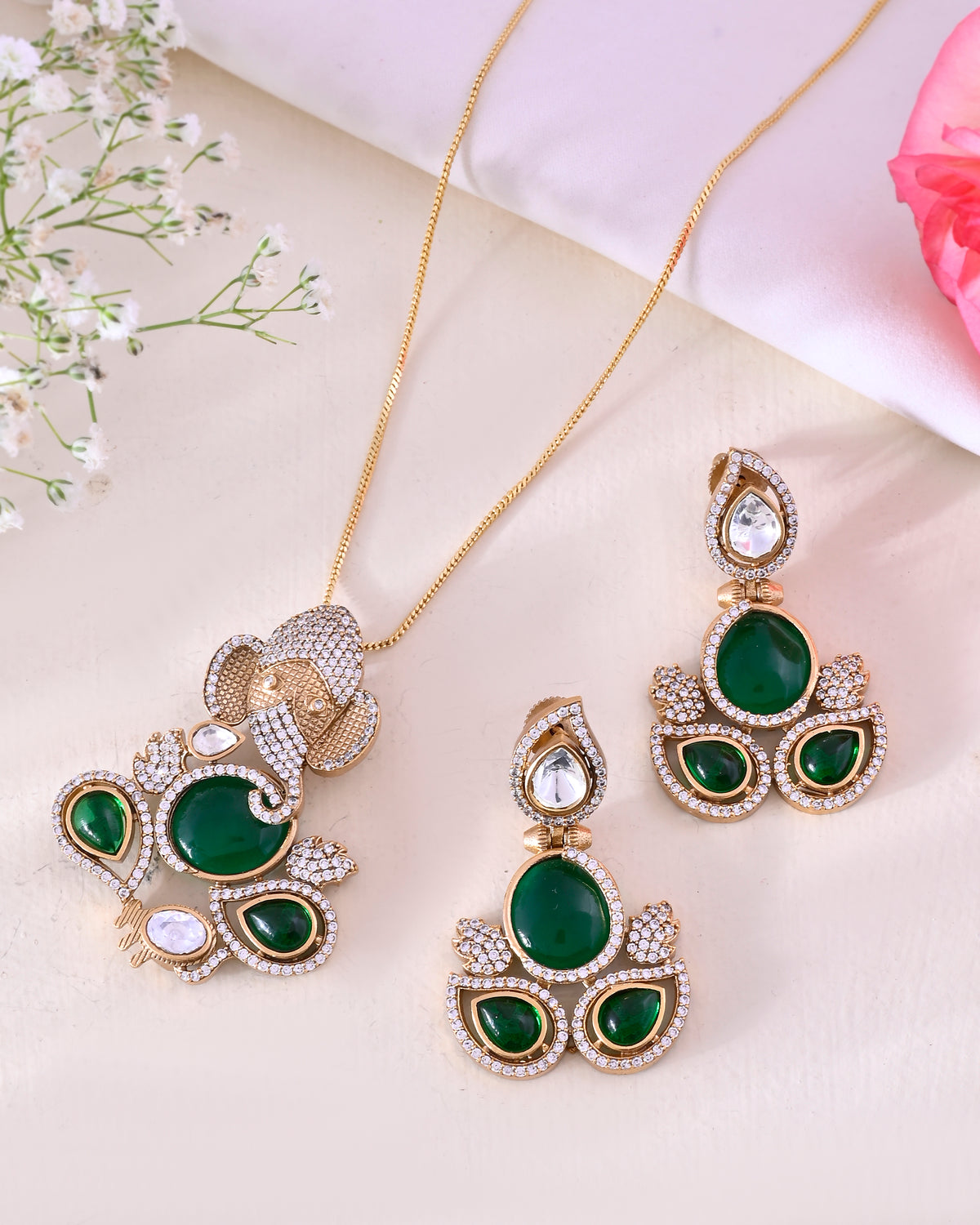 Bappa Necklace Set (Ganesha set)