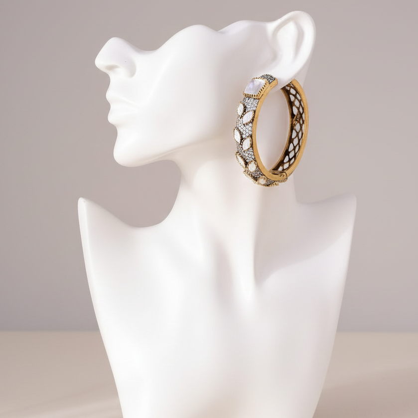 Moissanite Hoop