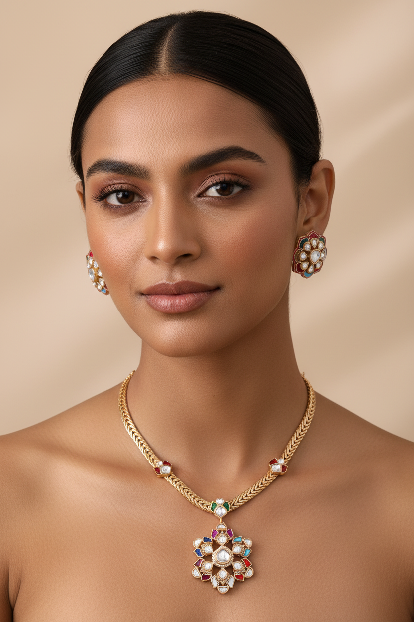 Mina-phool Necklace set