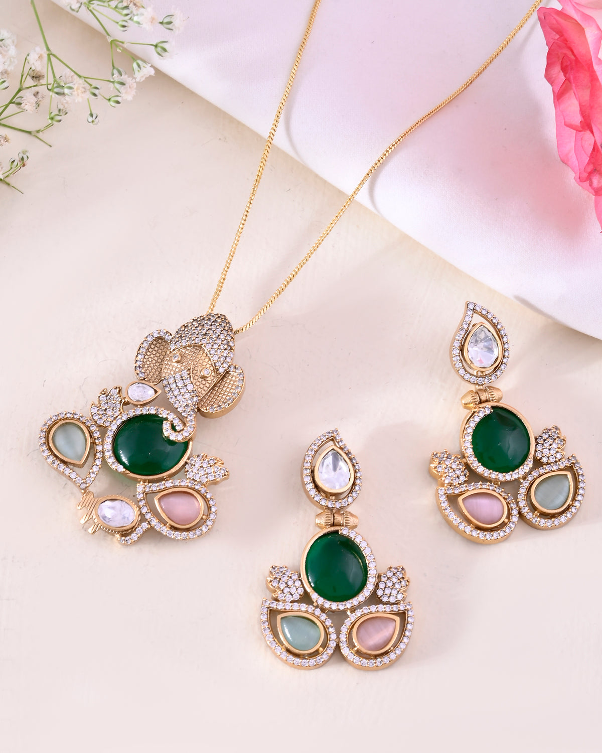 Bappa Necklace Set (Ganesha set)