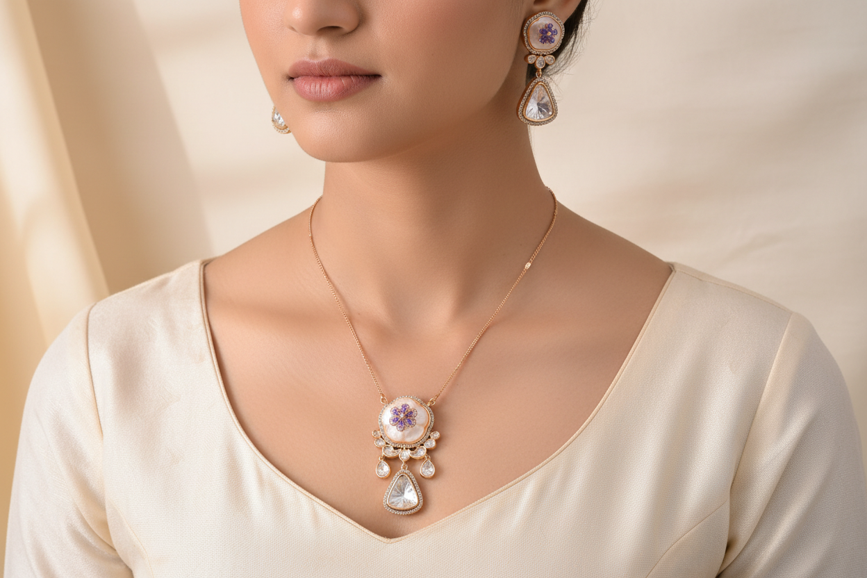 Shahi Mother of pearl necklace