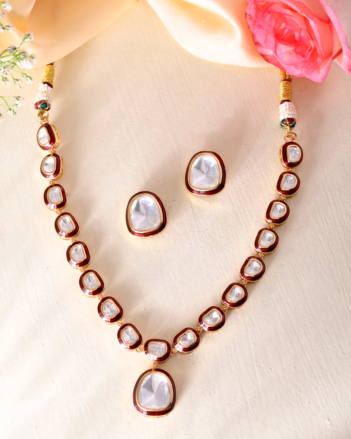 Mina-Kundan necklace set