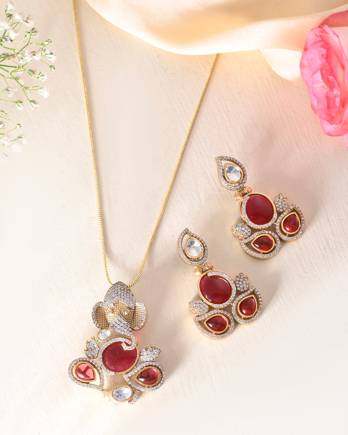 Bappa Necklace Set (Ganesha set)