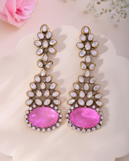 Hyderabadi Kundan statement earrings