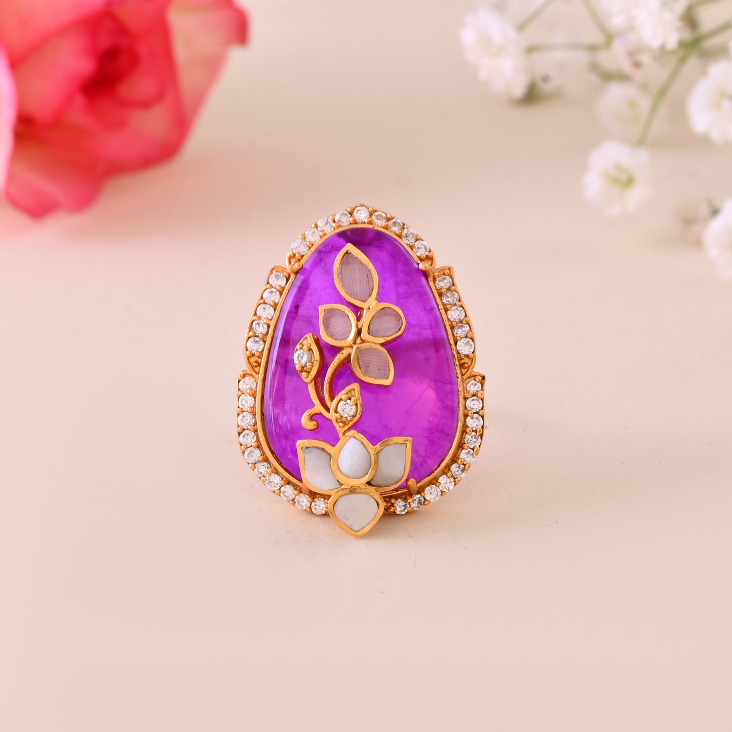 Oval stone FingerRing