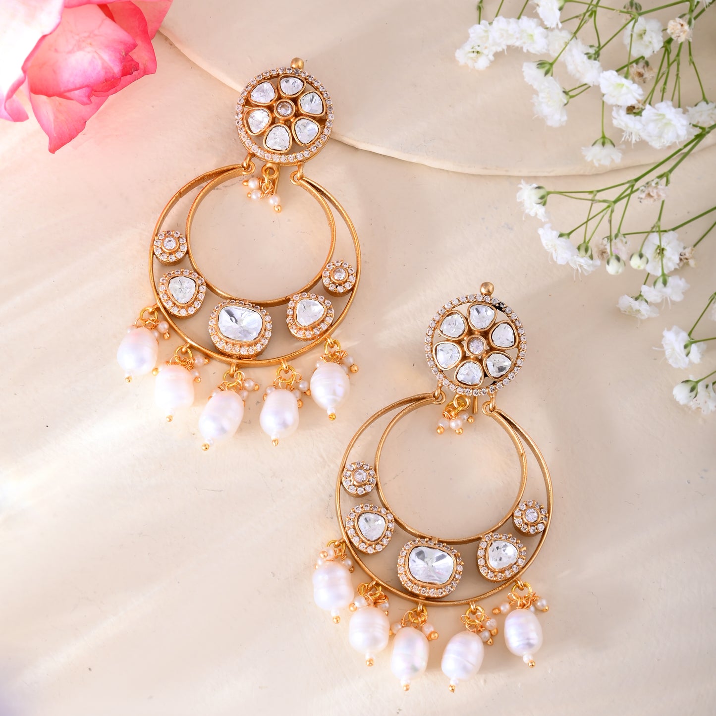 Chandbali pearl
