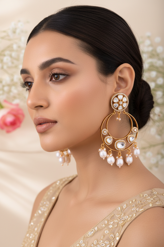 Chandbali pearl